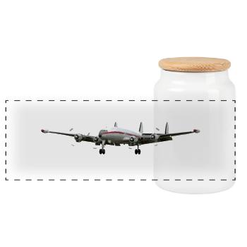 Super constellation - Panoramic Cookie Jar with Wooden Lid - white - Front