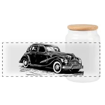 EMW 340/2 station wagon - Panoramic Cookie Jar with Wooden Lid - white - Front