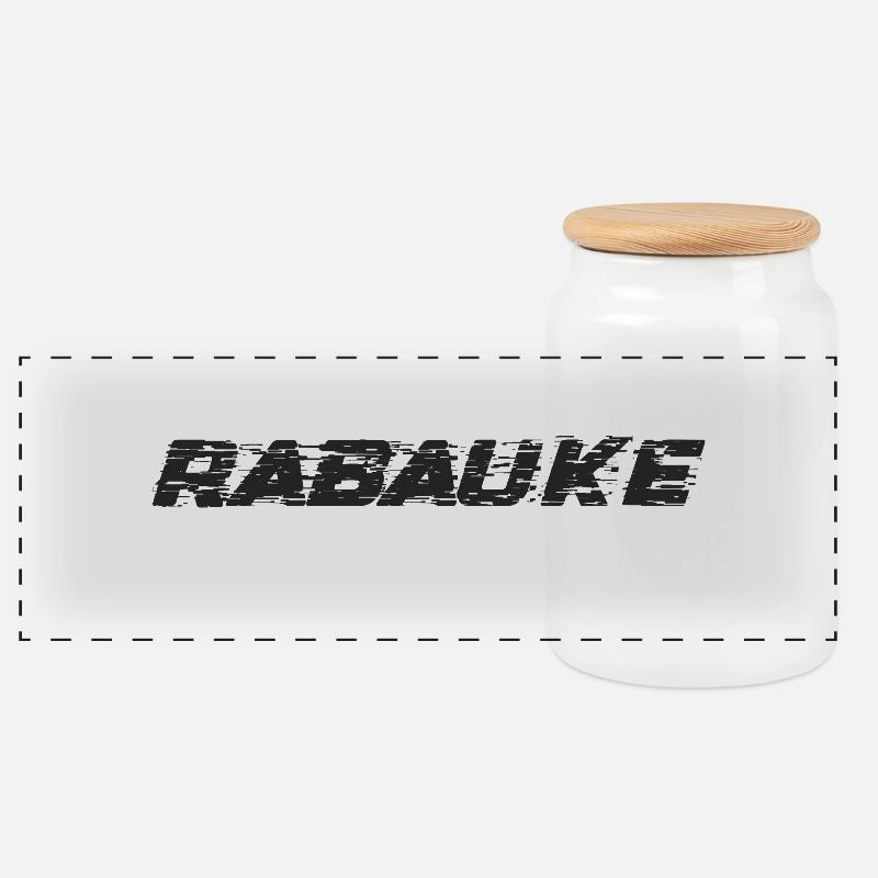 Rabauke - Panorama Keksdose mit Holzdeckel - Weiß