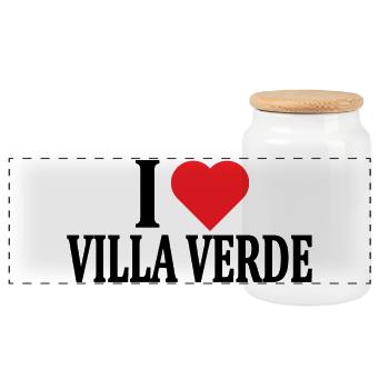 J’adore Villa Verde t-shirt Sardaigne - Boîte à biscuits avec couvercle en bois - blanc - Devant