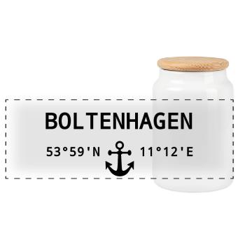 Boltenhagen - Panorama Keksdose mit Holzdeckel - Weiß - Vorne
