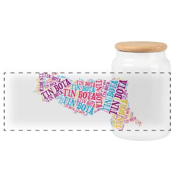 T-Shirt Tin Bota Emilia Romagna Geschenk-T-Shirt - Panorama Keksdose mit Holzdeckel - Weiß - Vorne