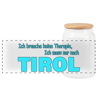 Thérapie TYROL - Boîte à biscuits avec couvercle en bois - blanc - Devant