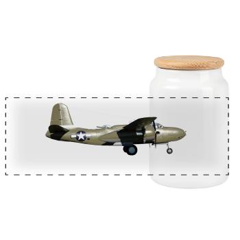 A-20 Havoc - Boîte à biscuits avec couvercle en bois - blanc - Devant