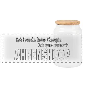 Thérapie AHRENSHOOP - Boîte à biscuits avec couvercle en bois - blanc - Devant