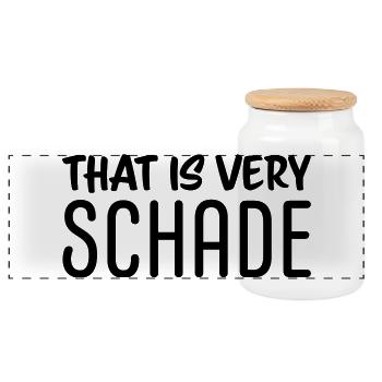 That is very schade - Panorama Keksdose mit Holzdeckel - Weiß - Vorne