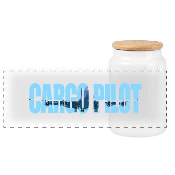 Cargo pilot - Panorama Keksdose mit Holzdeckel - Weiß - Vorne