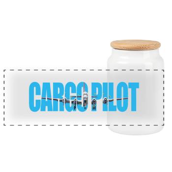 Cargo pilot C-972 - Panorama Keksdose mit Holzdeckel - Weiß - Vorne
