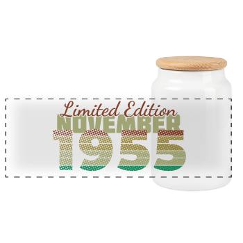 70e anniversaire Édition limitée (SCR) 11/1955 - Boîte à biscuits avec couvercle en bois - blanc - Devant