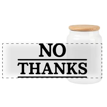 No Thanks - Panorama Keksdose mit Holzdeckel - Weiß - Vorne
