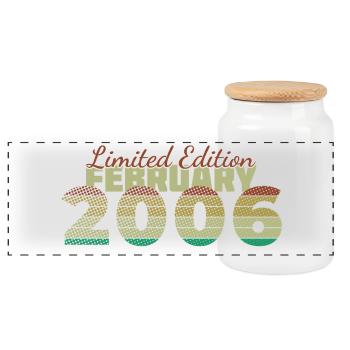 20th Anniversary Limited Edition (SCR) 02/2006 - Panoramic Cookie Jar with Wooden Lid - white - Front