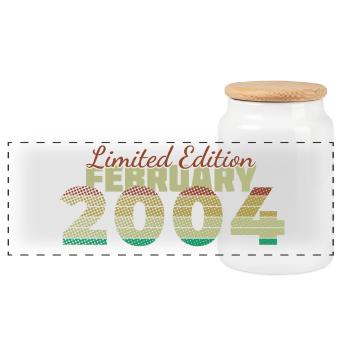22nd Birthday Limited Edition (SCR) 02/2004 - Panoramic Cookie Jar with Wooden Lid - white - Front