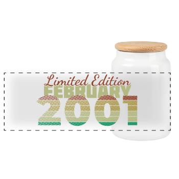25th Anniversary Limited Edition (SCR) 02/2001 - Panoramic Cookie Jar with Wooden Lid - white - Front