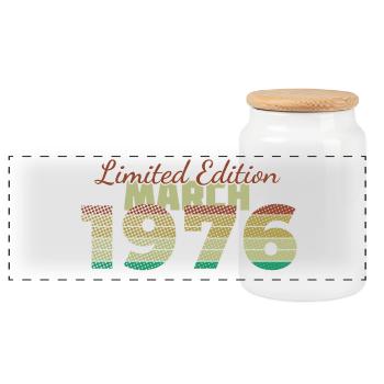 50e anniversaire Édition Limitée (SCR) 03/1976 - Boîte à biscuits avec couvercle en bois - blanc - Devant