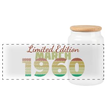 66e anniversaire Édition Limitée (SCR) 03/1960 - Boîte à biscuits avec couvercle en bois - blanc - Devant