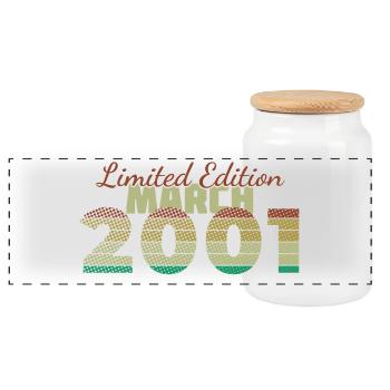 25. Geburtstag Limited Edition (SCR) 03/2001 - Panorama Keksdose mit Holzdeckel - Weiß - Vorne