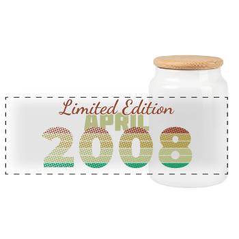 18th Birthday Limited Edition (SCR) 04/2008 - Panoramic Cookie Jar with Wooden Lid - white - Front