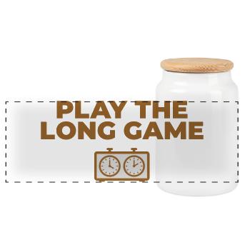 Pendule de Jeu d'Échecs Stratégie Longue Partie - Boîte à biscuits avec couvercle en bois - blanc - Devant