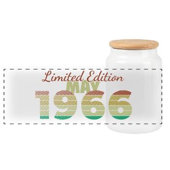 60th Anniversary Limited Edition (SCR) 05/1966 - Panoramic Cookie Jar with Wooden Lid - white - Front