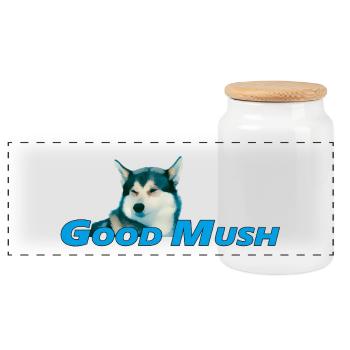 GOOD MUSH - Panorama Keksdose mit Holzdeckel - Weiß - Vorne
