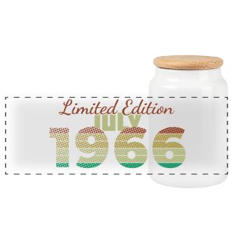 60th Birthday Limited Edition (SCR) 07/1966 - Panoramic Cookie Jar with Wooden Lid - white - Front