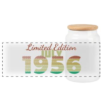 70th Birthday Limited Edition (SCR) 07/1956 - Panoramic Cookie Jar with Wooden Lid - white - Front