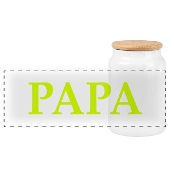 Bester Papa der Welt Spruch - Panorama Keksdose mit Holzdeckel - Weiß - Vorne