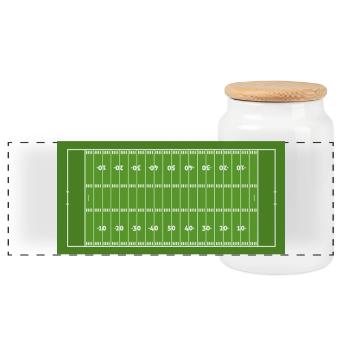 Montrez vos couleurs - Football - Boîte à biscuits avec couvercle en bois - blanc - Devant