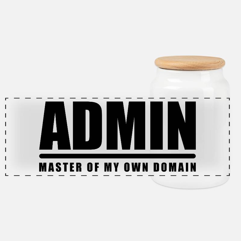 Admin Administrator domain master Meister Webseite - Panorama Keksdose mit Holzdeckel - Weiß