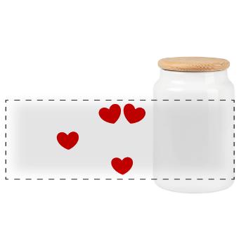 Saying Mother's Day Best Mom in the World Mother's Day Mom - Panoramic Cookie Jar with Wooden Lid - white - Front