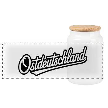 Allemagne de l’Est - Mèmes allemands amusants - Boîte à biscuits avec couvercle en bois - blanc - Devant