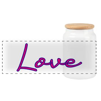 GERADE VERHEIRATET. Junggesellinnenabschied. VALENTINSTAG. PAAR. LIEBE - Panorama Keksdose mit Holzdeckel - Weiß - Vorne