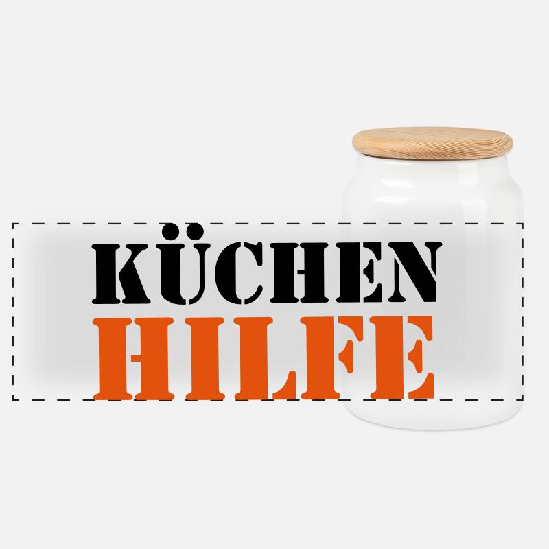 2541614 14760175 kuechenhilfe - Panorama Keksdose mit Holzdeckel - Weiß