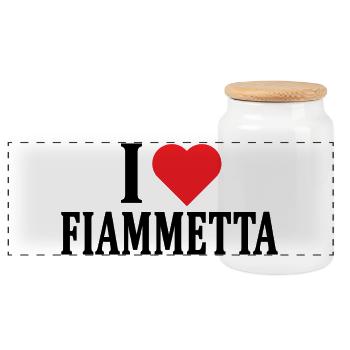 t-shirt I love Fiammetta t-shirt gift idea - Panoramic Cookie Jar with Wooden Lid - white - Front