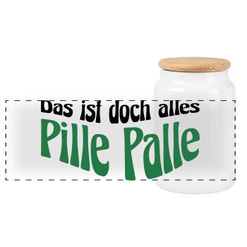 Pille Palle - Panorama Keksdose mit Holzdeckel - Weiß - Vorne