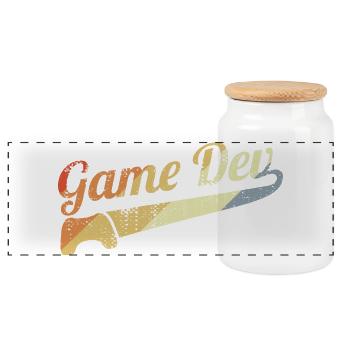 Développeur de jeux vintage - Boîte à biscuits avec couvercle en bois - blanc - Devant