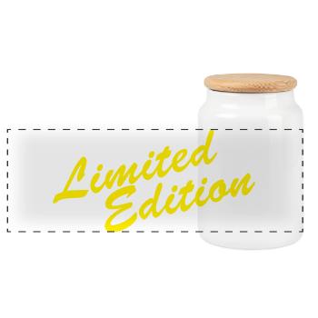 Limited Edition - Panoramic Cookie Jar with Wooden Lid - white - Front