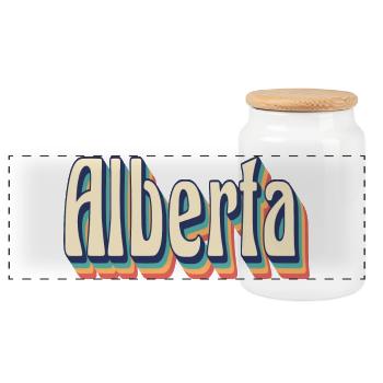 Vintage rétro Alberta T-Shirt cadeau T-Shirt - Boîte à biscuits avec couvercle en bois - blanc - Devant