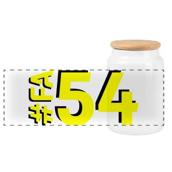 FA54 - Boîte à biscuits avec couvercle en bois - blanc - Devant