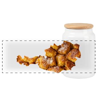 Kaiserschmarrn, Autriche - Boîte à biscuits avec couvercle en bois - blanc - Devant