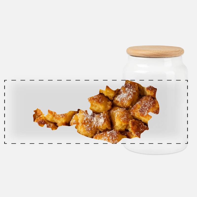 Kaiserschmarrn Österreich - Panorama Keksdose mit Holzdeckel - Weiß