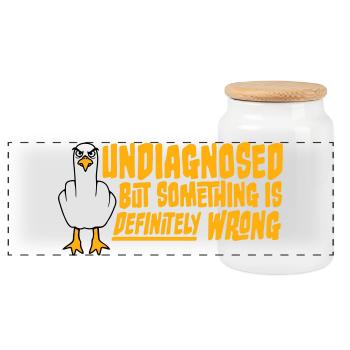 Undiagnosed But Something Is Definitely Wrong Möwe - Panorama Keksdose mit Holzdeckel - Weiß - Vorne