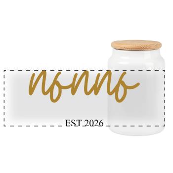 Nonno Est 2026 - Boîte à biscuits avec couvercle en bois - blanc - Devant