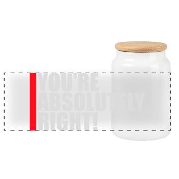 You're Absolutely Right Lustig Sarkastisch KI Logo - Panorama Keksdose mit Holzdeckel - Weiß - Vorne
