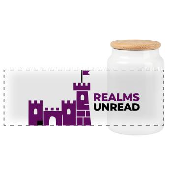 Château Royaumes Château Non Lus - Boîte à biscuits avec couvercle en bois - blanc - Devant