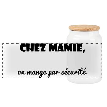 MAMIE. MAMAN. GRAND-MERE. FÊTE DES MÈRES - Boîte à biscuits avec couvercle en bois - blanc - Devant