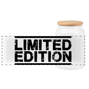 Édition limitée - Boîte à biscuits avec couvercle en bois - blanc - Devant