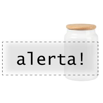 Alerta! - Panorama Keksdose mit Holzdeckel - Weiß - Vorne