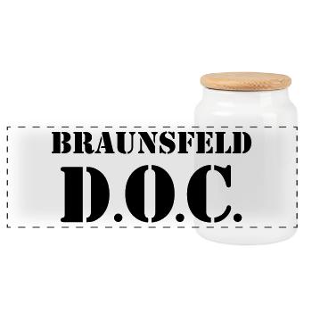 D.O.C. Braunsfeld - Panorama Keksdose mit Holzdeckel - Weiß - Vorne