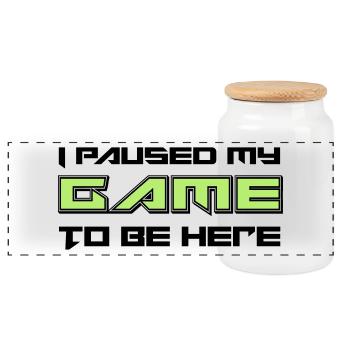 Gamer - Panorama Keksdose mit Holzdeckel - Weiß - Vorne
